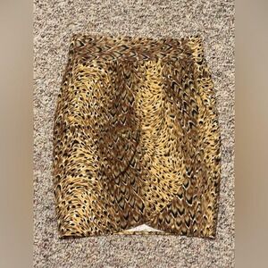 Vintage Women's size medium Beverly Hills Animal Print Skirt 80s skirt cute
